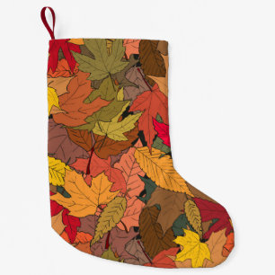 Farbige Herbstblätter Kleiner Weihnachtsstrumpf
