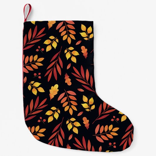 Farbige Herbstblätter Kleiner Weihnachtsstrumpf (Vorderseite)