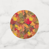 Farbige Herbstblätter Konfetti (Klein Vorderseite)