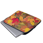 Farbige Herbstblätter Laptopschutzhülle (Vorne Knopf)