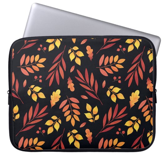 Farbige Herbstblätter Laptopschutzhülle (Vorderseite)