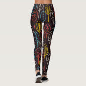 farbige Herbstblätter Leggings (Rückseite)