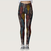 farbige Herbstblätter Leggings (Vorderseite)
