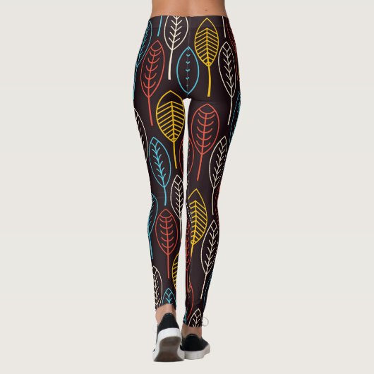 Farbige Herbstblätter Leggings (Rückseite)