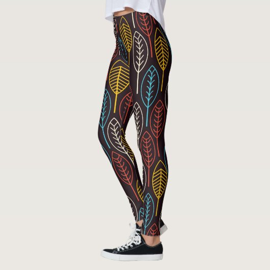 Farbige Herbstblätter Leggings (Links)