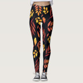 Farbige Herbstblätter Leggings (Vorderseite)
