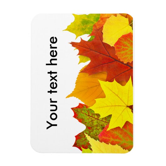 Farbige Herbstblätter Magnet (Vertikal)