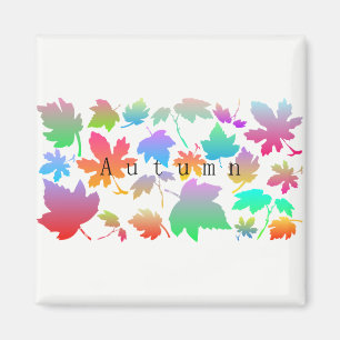 Farbige Herbstblätter Magnet