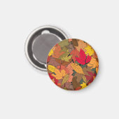 Farbige Herbstblätter Magnet (Vorderseite/Rückseite)