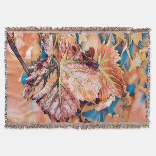 Farbige Herbstblätter mit Herbstfarben Aquarell Decke