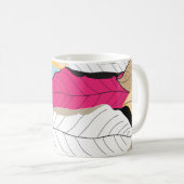 Farbige Herbstblätter, nahtloses Muster. Kaffeetasse (VorderseiteRechts)