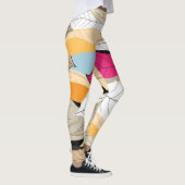 Farbige Herbstblätter, nahtloses Muster. Leggings (Rechts)