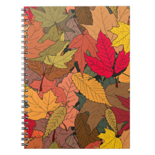 Farbige Herbstblätter Notizblock
