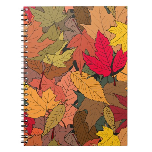 Farbige Herbstblätter Notizblock (Vorderseite)