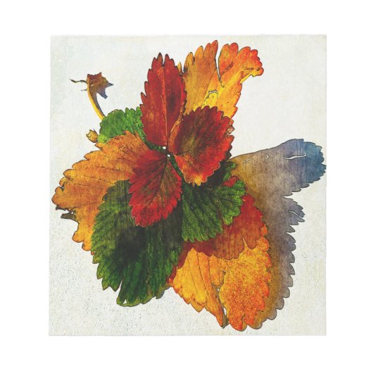 Farbige Herbstblätter Notizblock (Vorderseite)