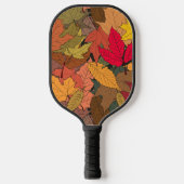 Farbige Herbstblätter Pickleball Schläger (Vorderseite)