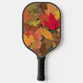 Farbige Herbstblätter Pickleball Schläger (Rückseite)