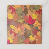 Farbige Herbstblätter Platzkarte (Außenseite Aufgefaltet)