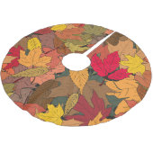 Farbige Herbstblätter Polyester Weihnachtsbaumdecke (Schrägansicht)