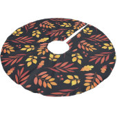 Farbige Herbstblätter Polyester Weihnachtsbaumdecke (Schrägansicht)