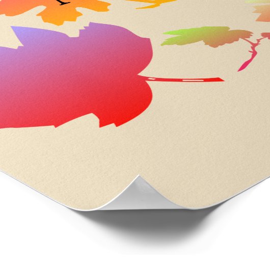 Farbige Herbstblätter Poster (Ecke)