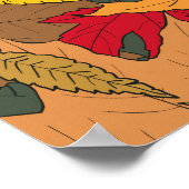 Farbige Herbstblätter Poster (Ecke)