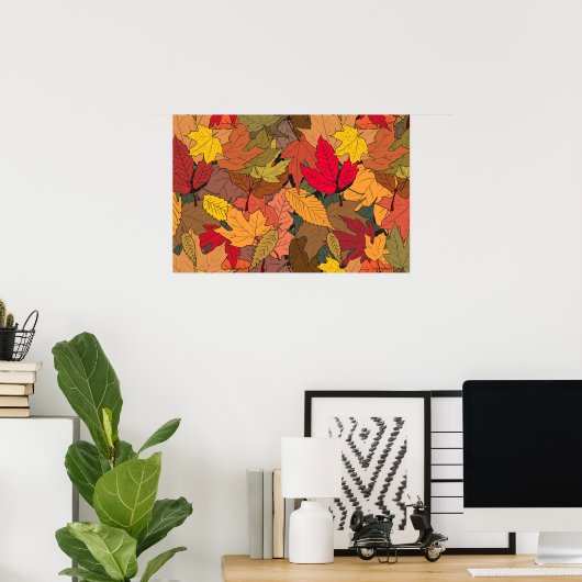 Farbige Herbstblätter Poster (Heimbüro)