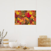 Farbige Herbstblätter Poster (Küche)