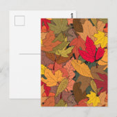 Farbige Herbstblätter Postkarte (Vorne/Hinten)