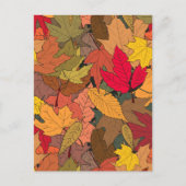 Farbige Herbstblätter Postkarte (Vorderseite)