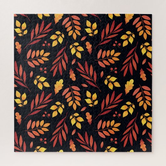 Farbige Herbstblätter Puzzle (Vertikal)