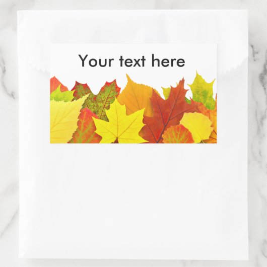 Farbige Herbstblätter Rechteckiger Aufkleber (Tasche)