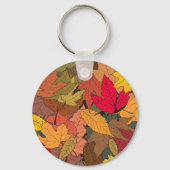 Farbige Herbstblätter Schlüsselanhänger (Vorderseite)
