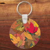 Farbige Herbstblätter Schlüsselanhänger (Vorderseite)