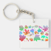 Farbige Herbstblätter Schlüsselanhänger (Vorderseite)