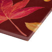 Farbige Herbstblätter Schneidebrett (Ecke)