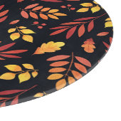Farbige Herbstblätter Schneidebrett (Ecke)