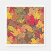 Farbige Herbstblätter Serviette (Vorderseite)