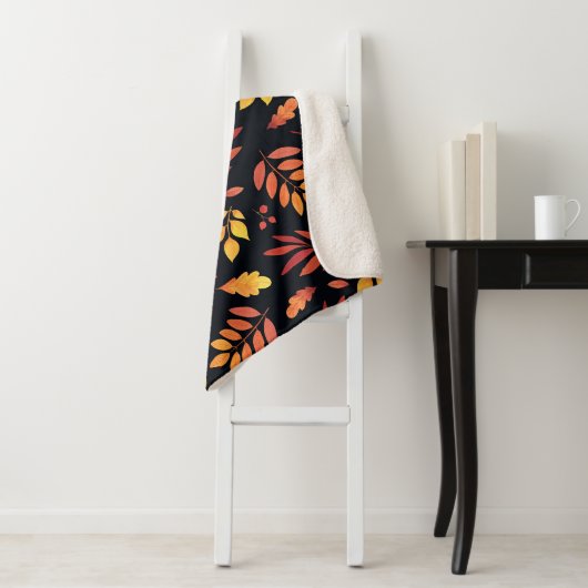 Farbige Herbstblätter Sherpadecke (Beispiel)