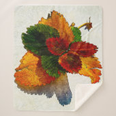 Farbige Herbstblätter Sherpadecke (Vorderseite)