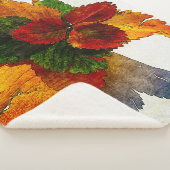 Farbige Herbstblätter Sherpadecke (3/4)