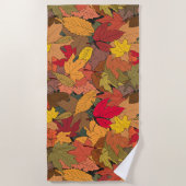 Farbige Herbstblätter Strandtuch (Vorderseite)