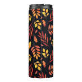 Farbige Herbstblätter Thermosbecher (Rückseite)