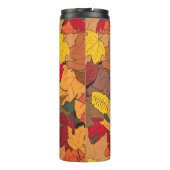 Farbige Herbstblätter Thermosbecher (Rückseite)