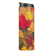 Farbige Herbstblätter Thermosbecher (Nach rechts gedreht)