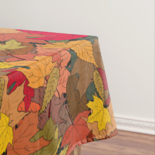 Farbige Herbstblätter Tischdecke