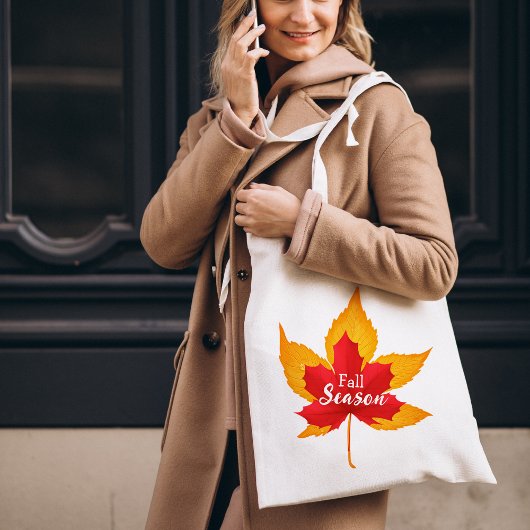 Farbige Herbstblätter Tote Tasche