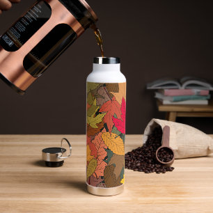 Farbige Herbstblätter Trinkflasche