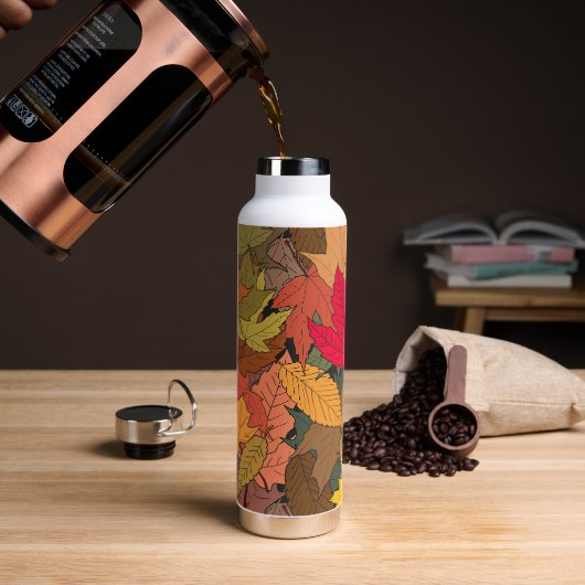 Farbige Herbstblätter Trinkflasche (Kaffee)