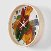 Farbige Herbstblätter Uhr (Winkel)